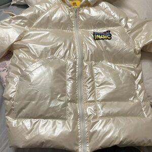 Brand new Shiny Cream Puffer Jacket for Kids
